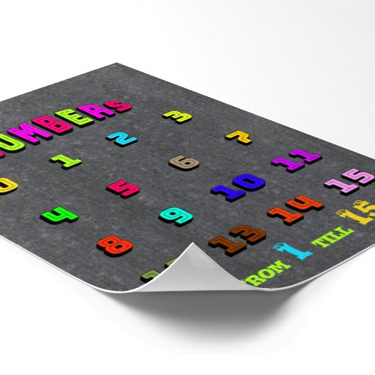 Nummers leren voor kinderen poster (Hoek)