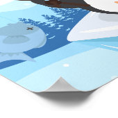 Nummers met pinguïn en Beer Poster (Hoek)