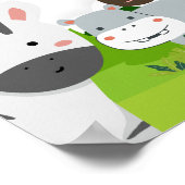 Nummers met schattige dieren poster (Hoek)