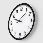 Nummers Minimalisme zwarte witte klas Grote Klok (Hoek)