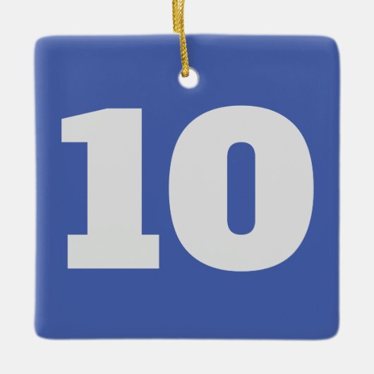 Nummers op Hanging Thing, Keramisch Ornament (Voorkant)