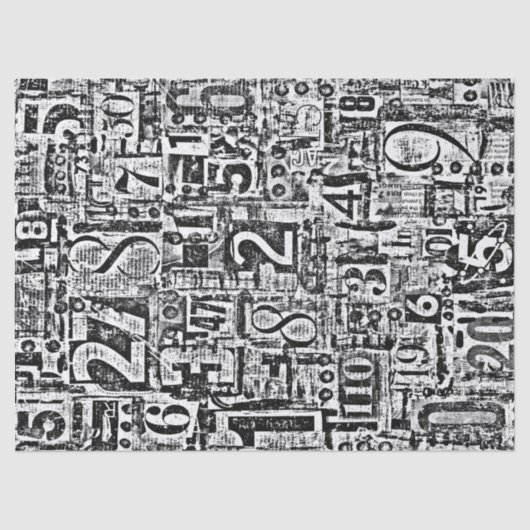 Nummers, papier voor weefsel- of losbladerpapier (Voorkant)