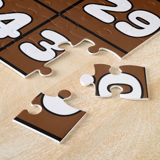 Nummers puzzel 1 tot 30 nummers legpuzzel (Zijkant)