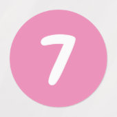 Nummers Rode Stickers (Design 2)