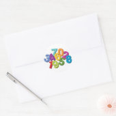Nummers Ronde Sticker (Envelop)