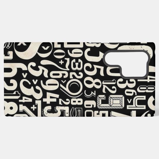 Nummers Samsung Galaxy Hoesje (Achterkant horizontaal)