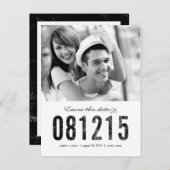 NUMMERS Sla het Briefkaart Datum op (Voorkant / Achterkant)