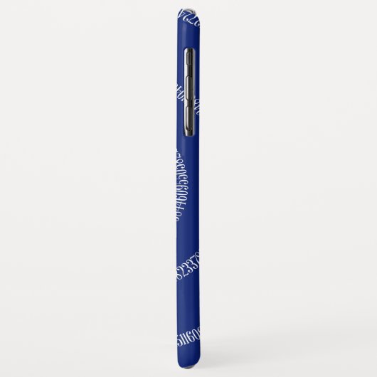 Nummers spiral voor Pi op Navy Blue Case-Mate iPhone Case (Achterkant/links)