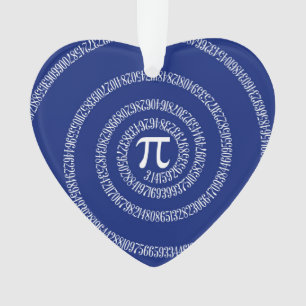 Nummers spiral voor Pi op Navy Blue Ornament