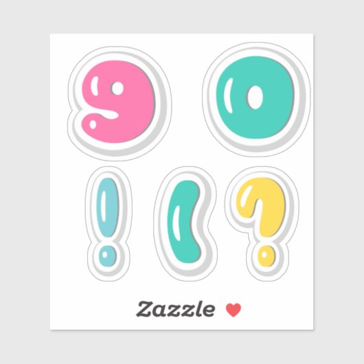 Nummers Sticker (Vel)