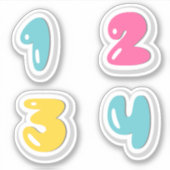 Nummers Sticker (Voorkant)