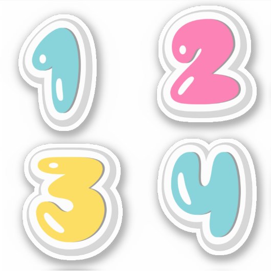 Nummers Sticker (Voorkant)