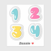 Nummers Sticker (Vel)