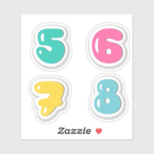 Nummers Sticker (Vel)