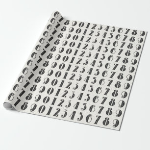 Nummers Typografie Art Gift Wrap Cadeaupapier