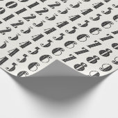 Nummers Typografie Art Gift Wrap Cadeaupapier (Hoek)