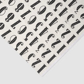 Nummers Typografie-weefselpapier Tissuepapier (Detail)