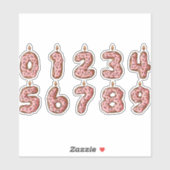 NUMMERS VERJAARDAGSKAARSEN SET STICKER (Vel)