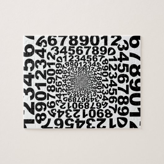 Nummers Vortex, tellen whirlpool, wiskunde Legpuzzel (Horizontaal)