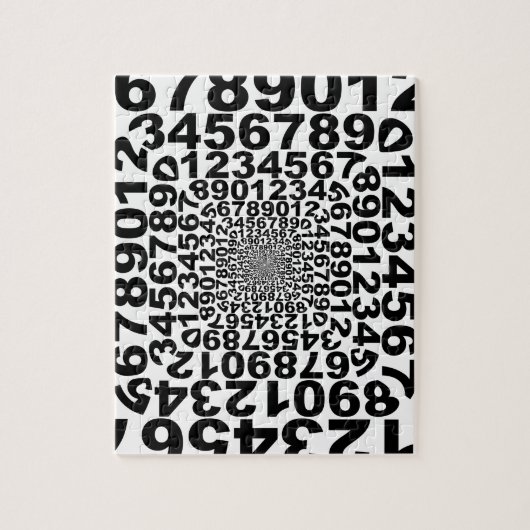 Nummers Vortex, tellen whirlpool, wiskunde Legpuzzel (Verticaal)