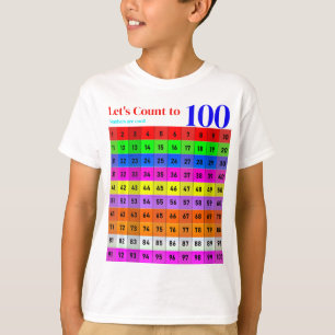 Nummers zijn Cool, 1-100 Nummers Grafiek Kinder T- T-shirt