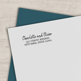 Nummerschrijfmachine en Script Name Couple Return  Zelfinktende Stempel