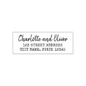 Nummerschrijfmachine en Script Name Couple Return  Zelfinktende Stempel (Design)