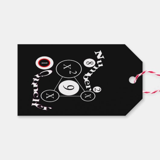 Nummerteller Cadeaulabel (Voorkant (Horizontaal))