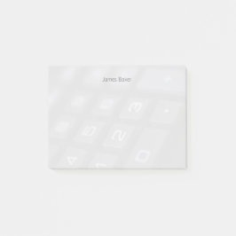 Nummertoetsen op rekenmachine post-it® notes