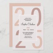 Nummertypografie Afstuderen Kaart (Voorkant / Achterkant)