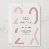 Nummertypografie Afstuderen Kaart (Voorkant)