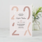 Nummertypografie Afstuderen Kaart (Staand voorkant)