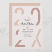 Nummertypografie Afstuderen Kaart (Voorkant / Achterkant)