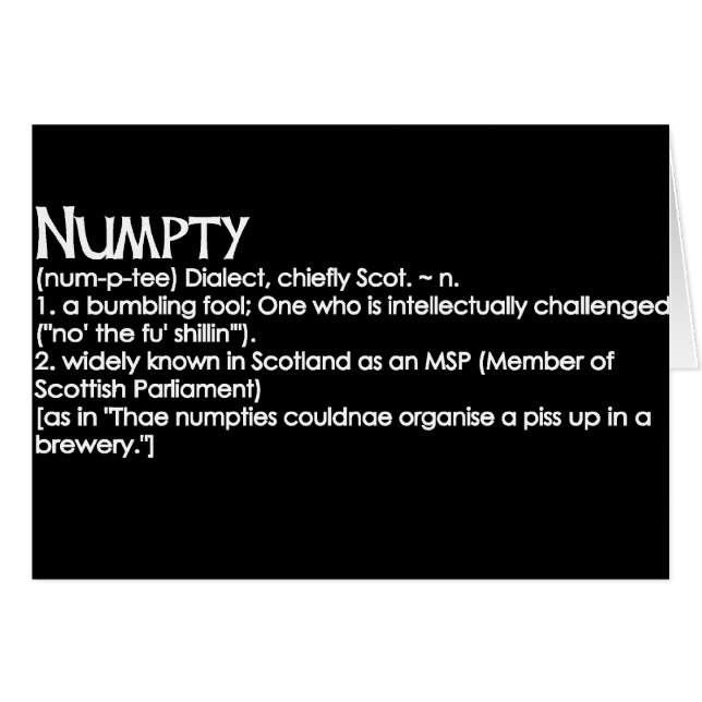 Numpty (Voorkant Horizontaal)