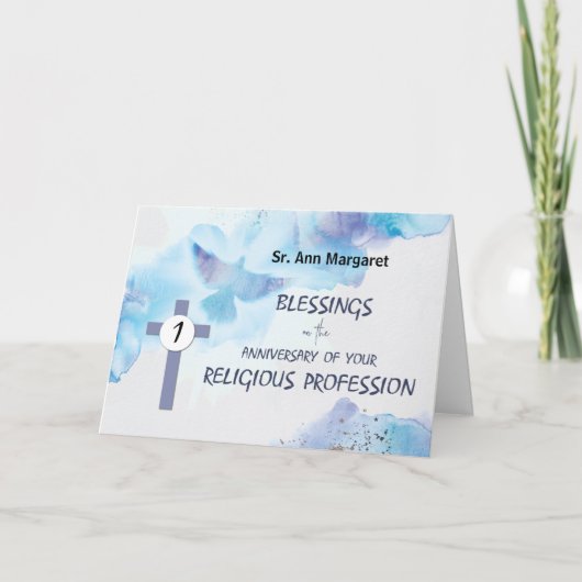 Nun 1e Jubileum godsdienstig beroep Kaart (Voorkant)