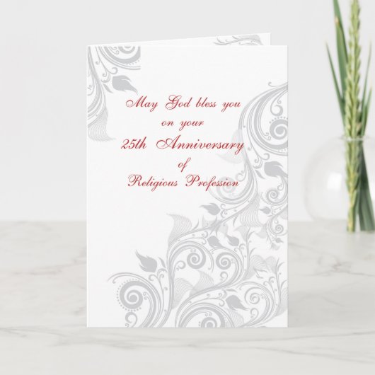 Nun 25e Jubileum Religieuze Professie, leven Kaart (Voorkant)