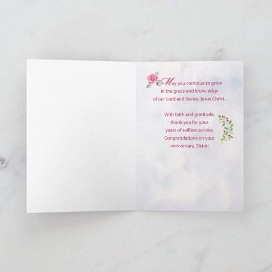 Nun 30e Jubileum van religieus beroep Roze Kaart (Binnen)