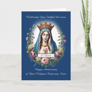 Nun 50e Jubileum van het religieuze beroep Maria Kaart