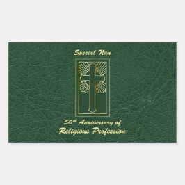 Nun 50e Jubileum van Religieuze Professie Groen Rechthoekige Sticker