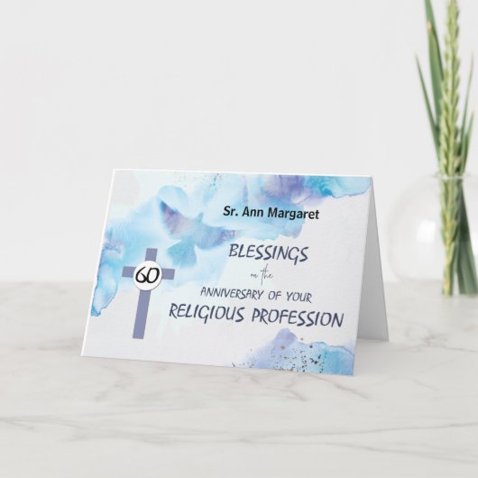 Nun 60e Jubileum van godsdienstig beroep Kaart (Voorkant)