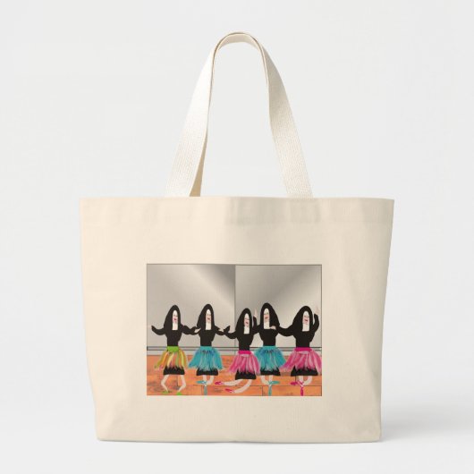 Nun Ballerina Gifts Grote Tote Bag (Voorkant)