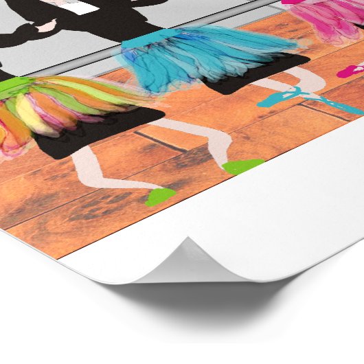 Nun Ballerinas Art Poster (Hoek)