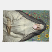 Nun Bgloing a Roze Bubble gum Theedoek (Horizontaal)