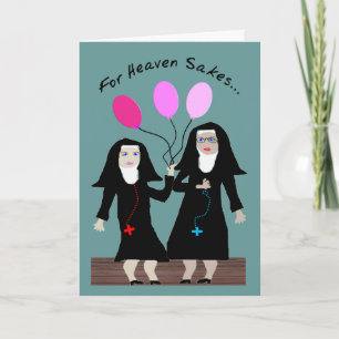 Nun Birthday Card "Sister Party Pants" Kaart