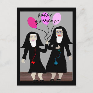 Nun Birthday Gifts "Happy Birthday Sister" Briefkaart