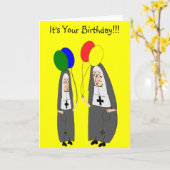 Nun Birthday Gifts Kaart (Gele Bloem)