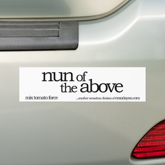 nun. bumpersticker (Op auto)