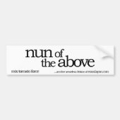 nun. bumpersticker (Voorkant)