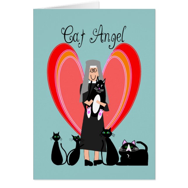 Nun Cat Angel Art Gifts (Voorkant)