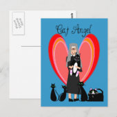 Nun Cat Angel Art Gifts Briefkaart (Voorkant / Achterkant)